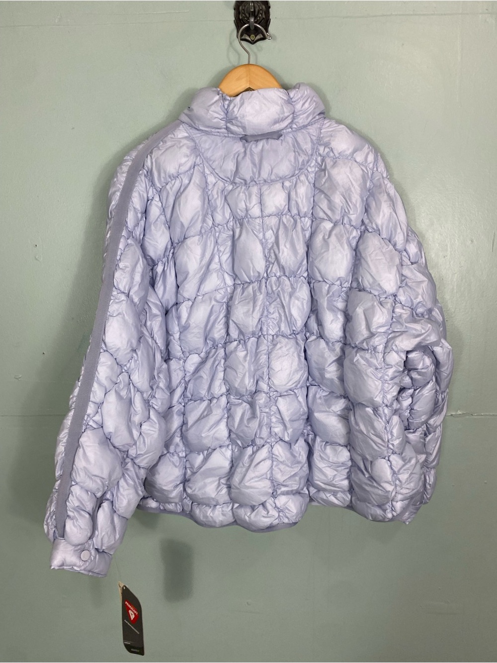 Free People Movement Scrunchy Glossy Packable Puffer Jacket Large Blue Pippa - Picture 5 of 5